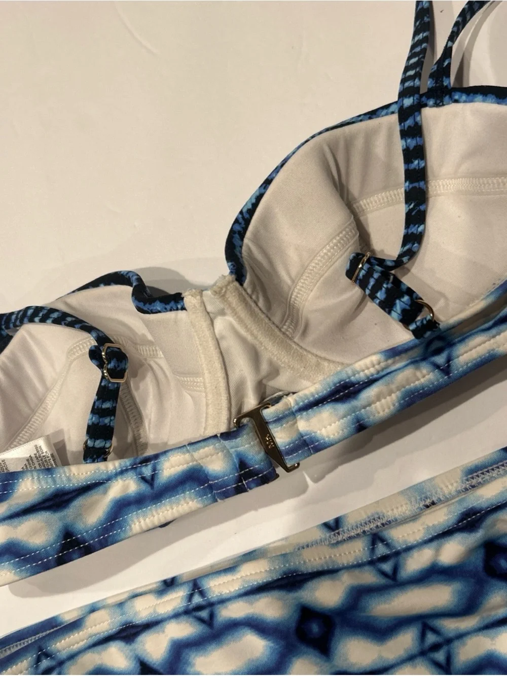Michael Kors Blue Patterned Two-Piece Bikini